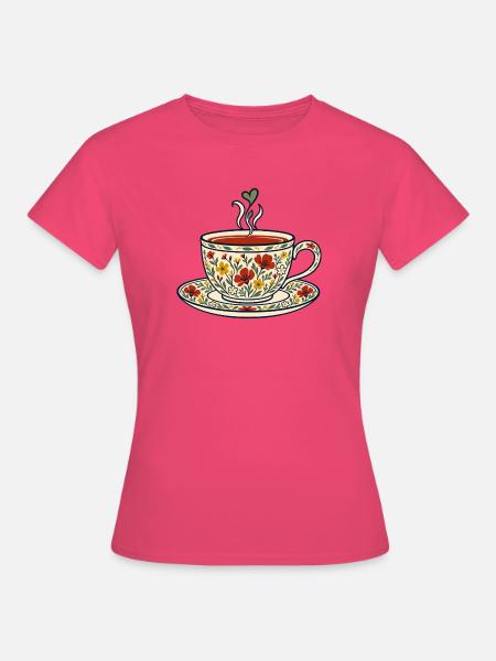 Florale Teetassenkunst - Frauen T-Shirt - Azalea