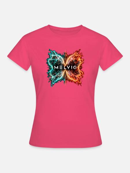 MELVIG Schmetterlingsnebel – Kosmische Flügel - Frauen T-Shirt - Azalea
