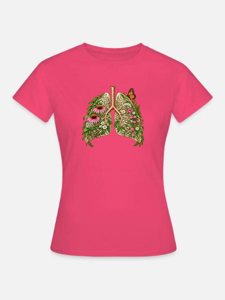 Blütendes Lungenbild - Frauen T-Shirt - Azalea