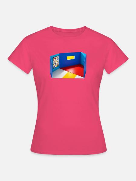 Abstrakter Raum in Primärfarben - Frauen T-Shirt - Azalea