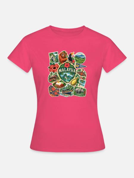 Malaysia Reisesticker - Frauen T-Shirt - Azalea