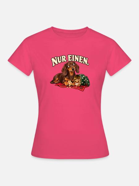 Dackel Plätzchenkontrolle – Nur einen - Frauen T-Shirt - Azalea