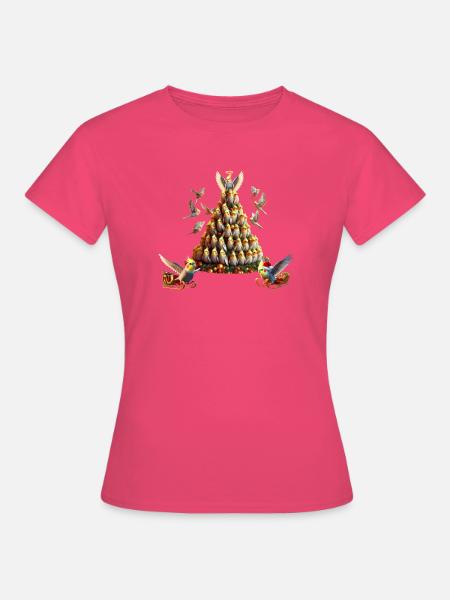 Nymphenweihnachtsbaum mit Schlitten - Frauen T-Shirt - Azalea