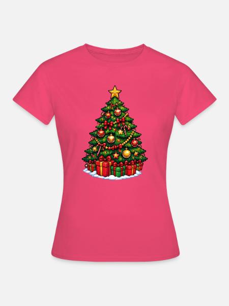 Weihnachtsbaum mit Ornamentenglanz - Frauen T-Shirt - Azalea