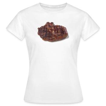 Steak - Women's T-Shirt - white - Front - AI Model Female 172 dark (172cm)