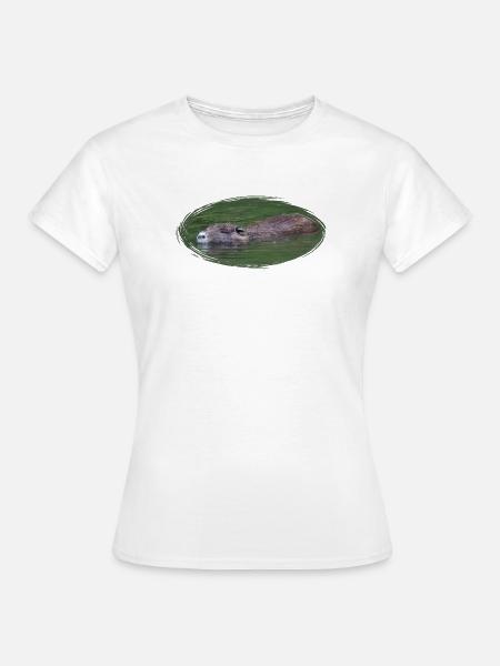 Nutria Biber Biberratte Wasserratte - Frauen T-Shirt - Weiß