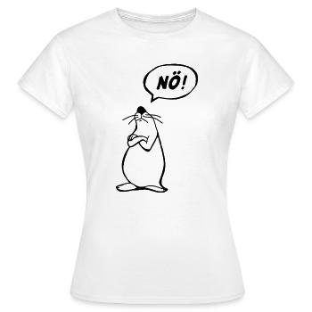 Nö Maus schwarz NÖ - Frauen T-Shirt - Weiß - Vorne - AI Model Female 172 dark (172cm)