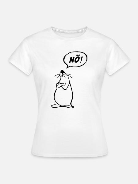 Nö Maus schwarz NÖ - Frauen T-Shirt - Weiß