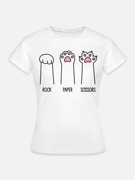 Rock Paper Scissors - Frauen T-Shirt - Weiß