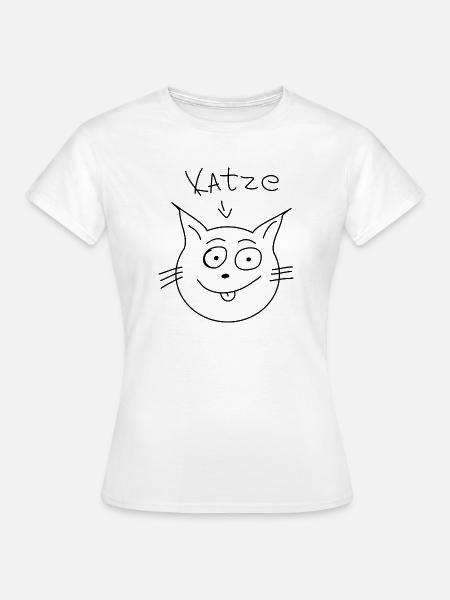 Katze - Frauen T-Shirt - Weiß