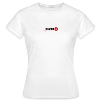 ERSTE HILFE - Frauen T-Shirt - Weiß - Vorne - AI Model Female 172 dark (172cm)