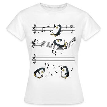 manchot - T-shirt Femme - blanc - Devant - AI Model Female 172 dark (172cm)