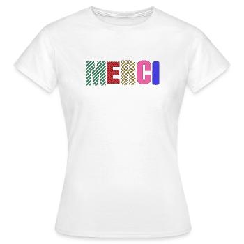 Vielen Dank - Frauen T-Shirt - Weiß - Vorne - AI Model Female 172 dark (172cm)