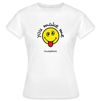 Smiley, SWFA21, du machst mich.... - Frauen T-Shirt - Weiß - Vorne - AI Model Female 172 dark (172cm)