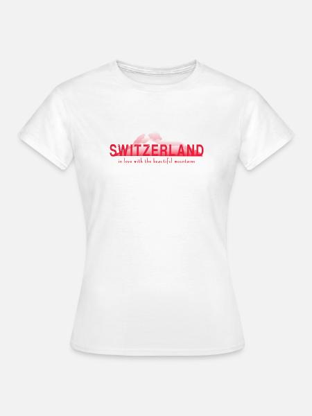 switzerland mountains - Frauen T-Shirt - Weiß