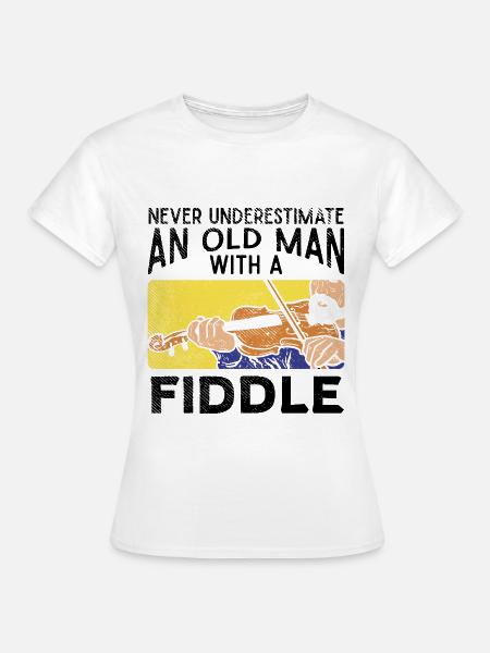 Violinist Alter Mann - Frauen T-Shirt - Weiß