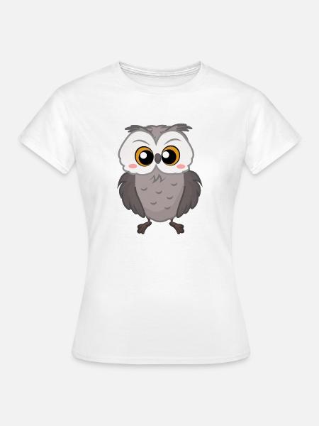 Eule - Frauen T-Shirt - Weiß