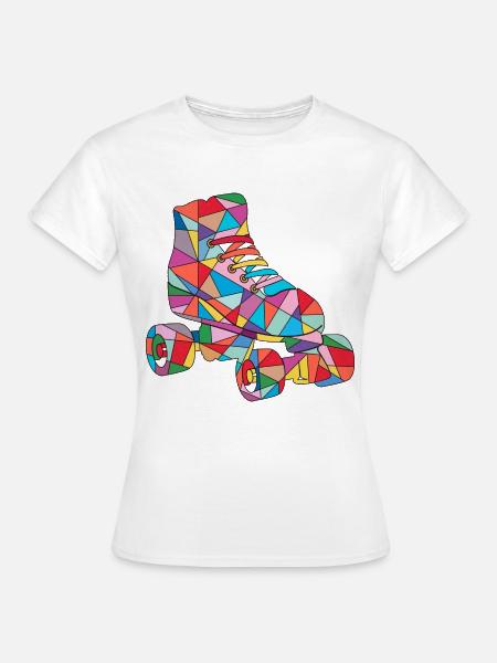 Rollschuh Mädchen Roller Skating Kinder Rollschuhe - Frauen T-Shirt - Weiß
