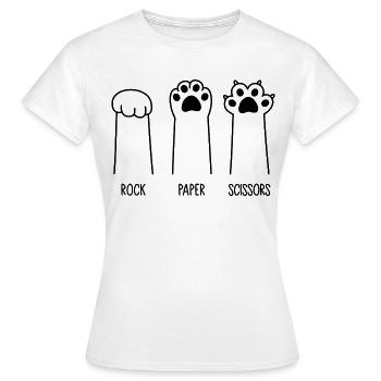 Rock Paper Scissors - Frauen T-Shirt - Weiß - Vorne - AI Model Female 172 dark (172cm)