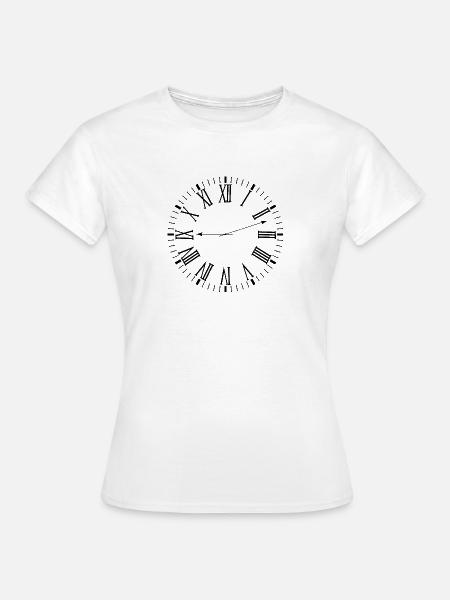 Römische Uhr - Frauen T-Shirt - Weiß