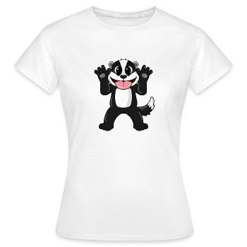 Blaireau - T-shirt Femme - blanc - Devant - AI Model Female 172 dark (172cm)