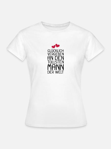 Glücklich vergeben Geschenk - Frauen T-Shirt - Weiß