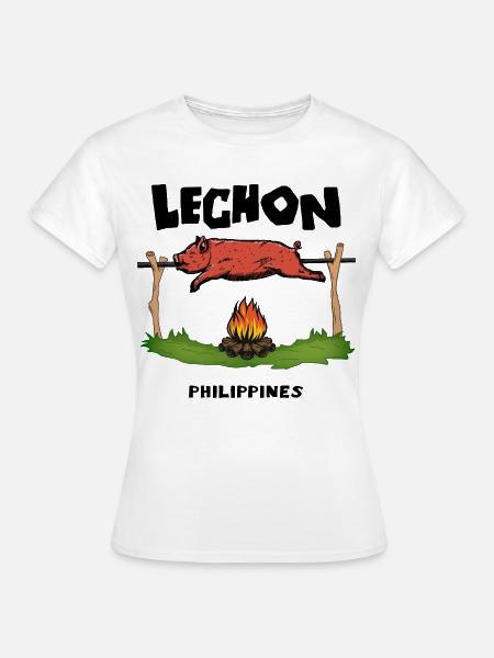Lechon Philippinen Spanferkel Cebu Manila Geschenk - Frauen T-Shirt - Weiß