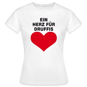 Ein Herz für Druffis - Frauen T-Shirt - Weiß - Vorne - AI Model Female 172 dark (172cm)