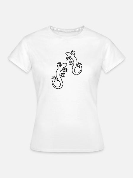 gecko zwei - Frauen T-Shirt - Weiß