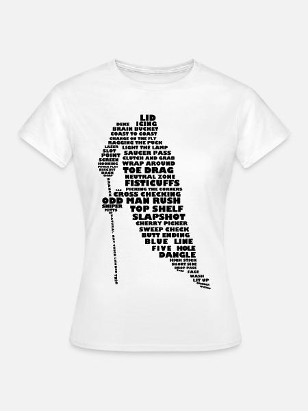 Sprache der Hockey (Schwarz) - Frauen T-Shirt - Weiß