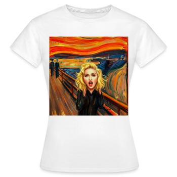 Madonnas Schrei - Frauen T-Shirt - Weiß - Vorne - AI Model Female 172 dark (172cm)