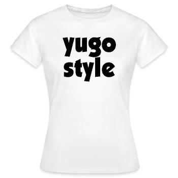Yugo style - united style of Balkan - Women's T-Shirt - white - Front - AI Model Female 172 dark (172cm)