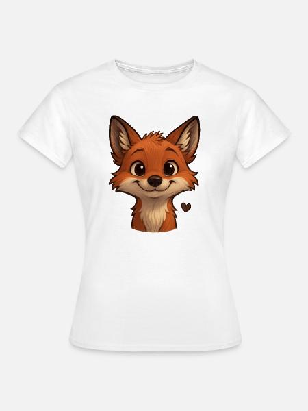 Happy Fox – clever & charmant - Frauen T-Shirt - Weiß