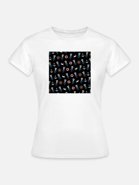 Marine - Frauen T-Shirt - Weiß