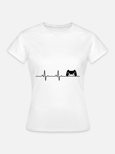 Konsolen-Heartbeat - Frauen T-Shirt - Weiß