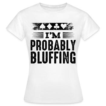 Poker - Women's T-Shirt - white - Front - AI Model Female 172 dark (172cm)
