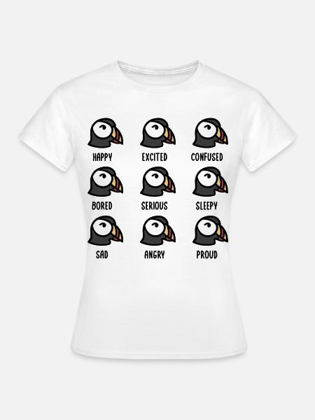 Papageitaucher Emotionen Papageientaucher Puffin - Frauen T-Shirt - Weiß