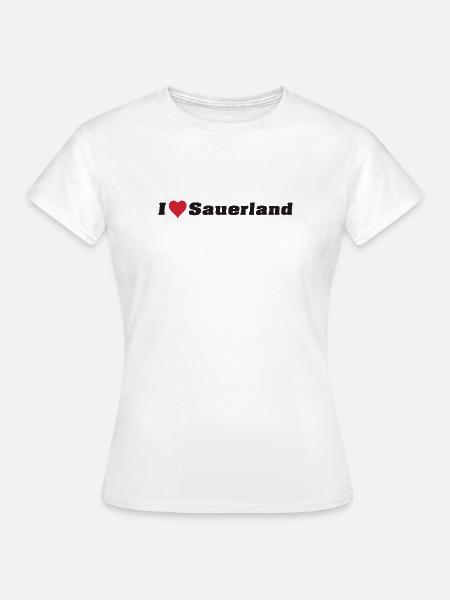 I Love Sauerland - Frauen T-Shirt - Weiß