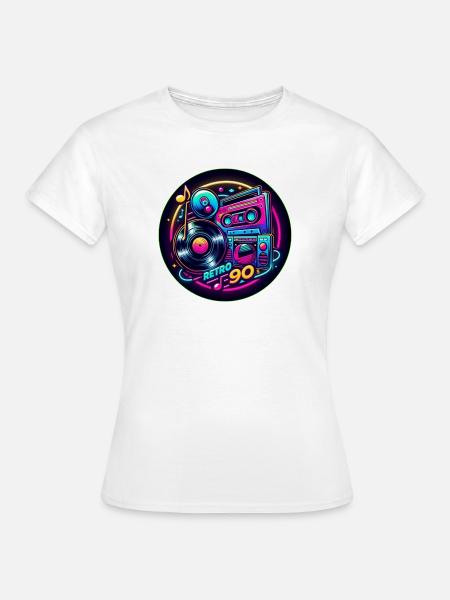 Retro 90s Logo - Frauen T-Shirt - Weiß