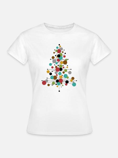 Merry Christmas Tree Mid century modern - Frauen T-Shirt - Weiß
