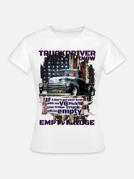 V8 Pickup Patriot Flagge - Frauen T-Shirt - Weiß
