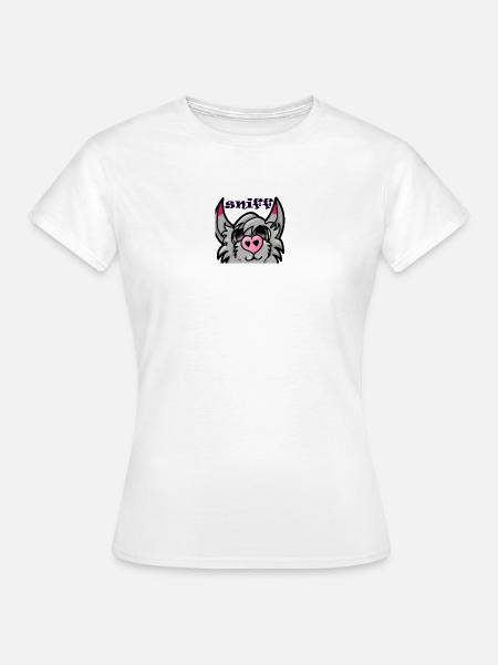 Pelziger Schnüffeln - Frauen T-Shirt - Weiß