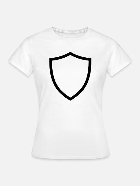 Schild-Symbol-Logo-Form-Sicherheit - Frauen T-Shirt - Weiß