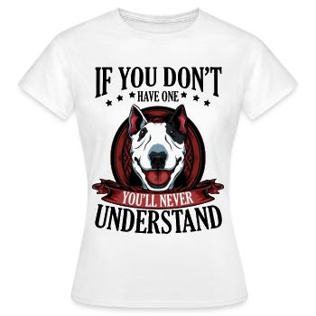 Bull Terrier - T-shirt Femme - blanc - Devant - AI Model Female 172 dark (172cm)