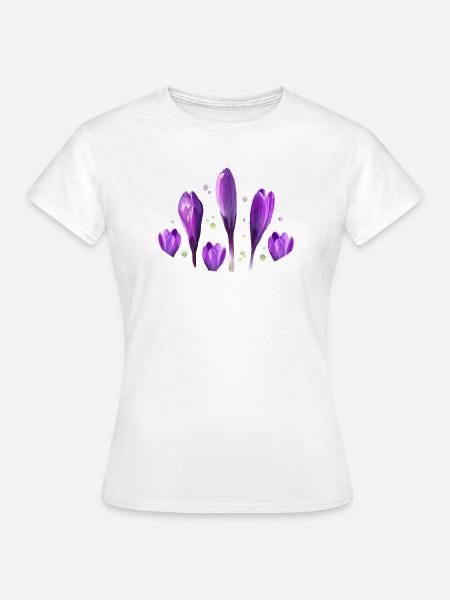 Krokusse - Frauen T-Shirt - Weiß