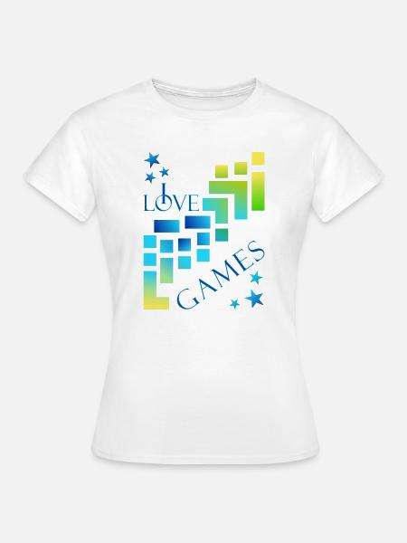 I love games - Frauen T-Shirt - Weiß