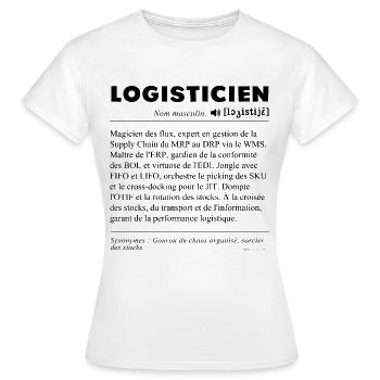 Logisticien - Maestro de la Supply Chain ! - T-shirt Femme - blanc - Devant - AI Model Female 172 dark (172cm)
