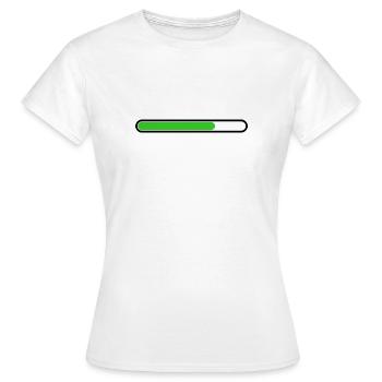 Barre de chargement Noir Vert - T-shirt Femme - blanc - Devant - AI Model Female 172 dark (172cm)