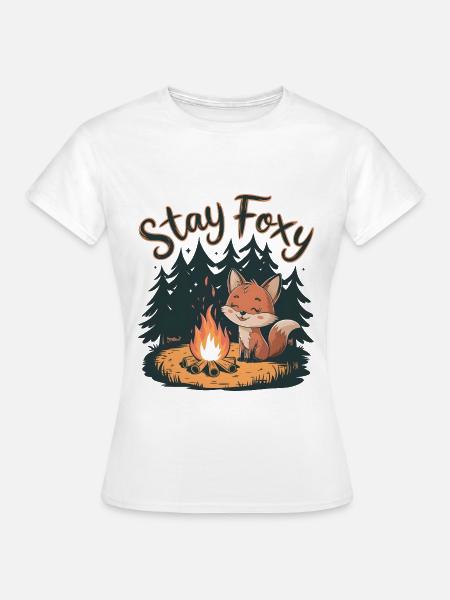 Bleib fuchsig - Frauen T-Shirt - Weiß