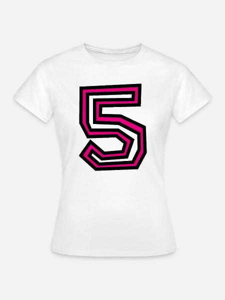 5 - Frauen T-Shirt - Weiß